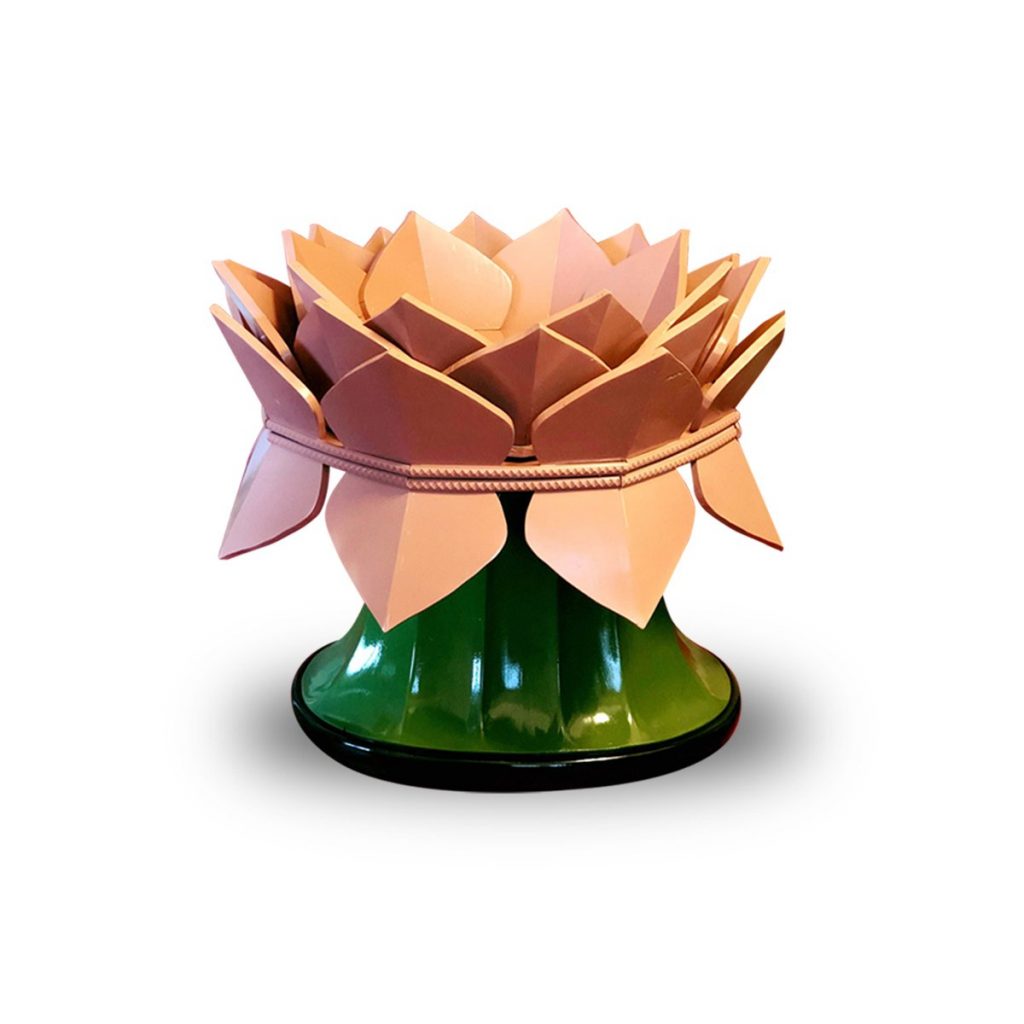 Pink and Green Oil Paint – Temple Lotus Pedestal