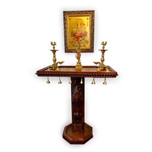 Divine Wood N Crafts - Custom Pooja Mandir - 36" Wooden Pedestal Stand