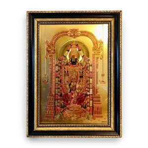 Golden Foil Photo - Tirupati Balaji With Laxmi Photo
